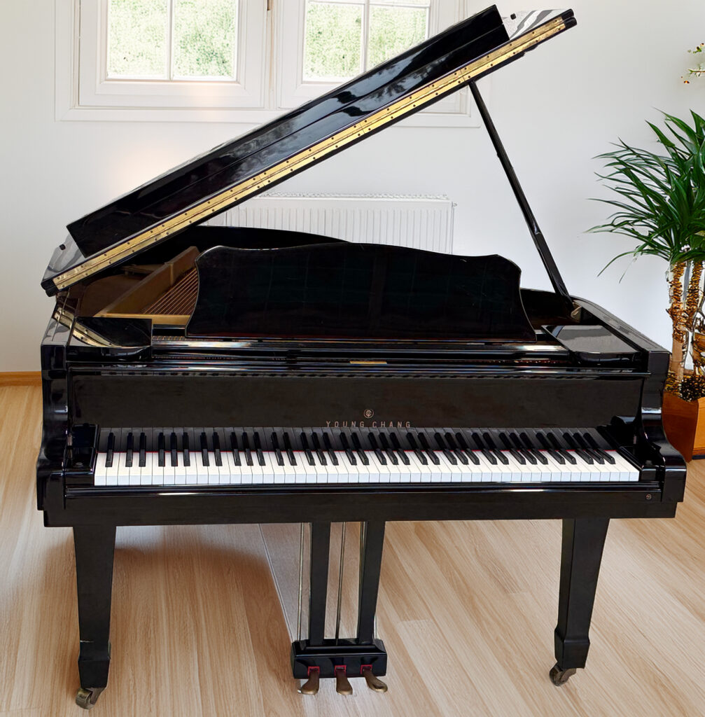Young Chang G-175 Baby Grand Piano (5'9") – Polished Ebony <span style="color:#8B0000;">(SOLD)</span>