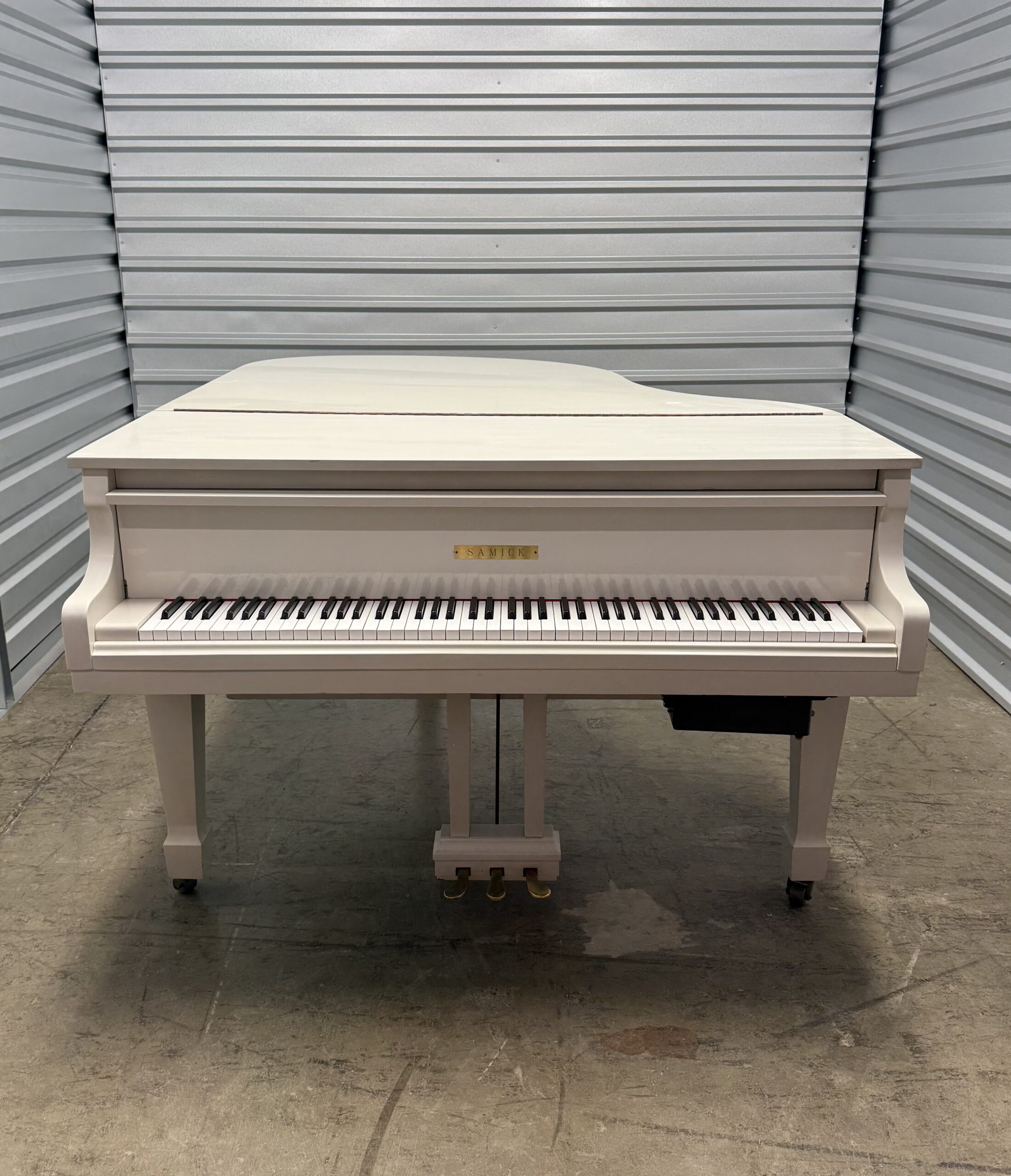 Samick Baby Grand Piano (5’8”) – White High Gloss - Image 3